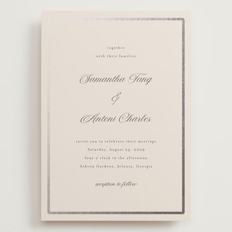 Foil-Pressed Grand Wedding Invitations