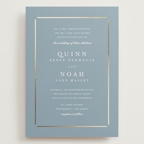 Foil-Pressed Grand Wedding Invitations