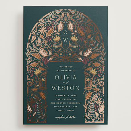 Foil-Pressed Grand Wedding Invitations