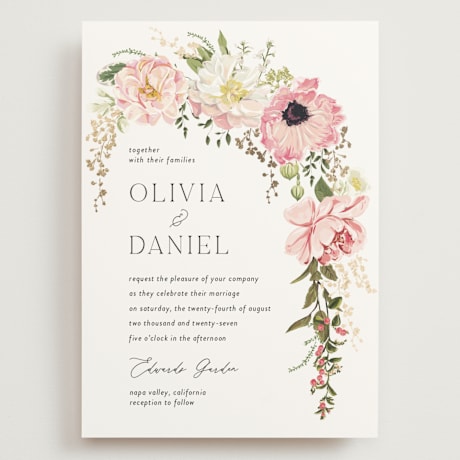 Foil-Pressed Grand Wedding Invitations