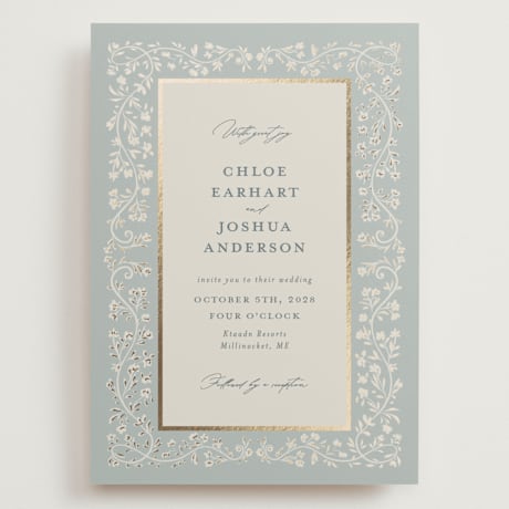 Foil-Pressed Grand Wedding Invitations