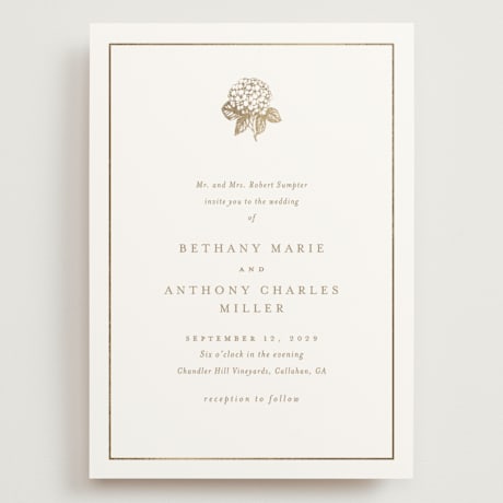 Foil-Pressed Grand Wedding Invitations