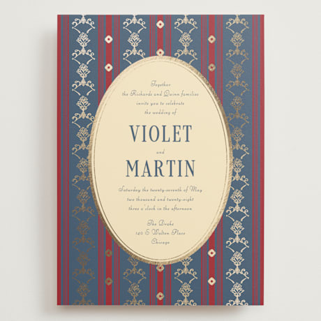 Foil-Pressed Grand Wedding Invitations