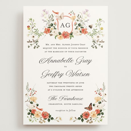 Foil-Pressed Grand Wedding Invitations