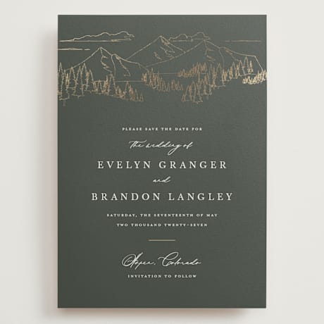 Foil-Pressed Grand Save the Date Cards
