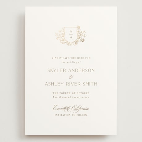 Foil-Pressed Grand Save the Date Cards