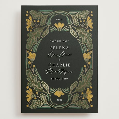 Foil-Pressed Grand Save the Date Cards