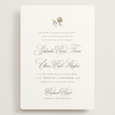 Foil-Pressed Grand Wedding Invitations