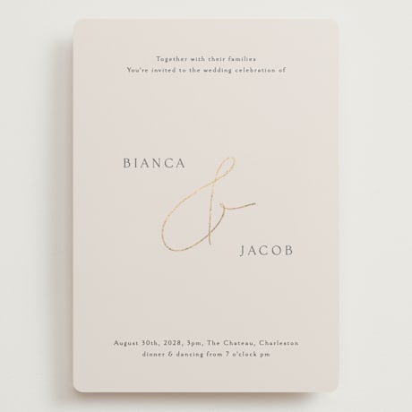 Foil-Pressed Grand Wedding Invitations