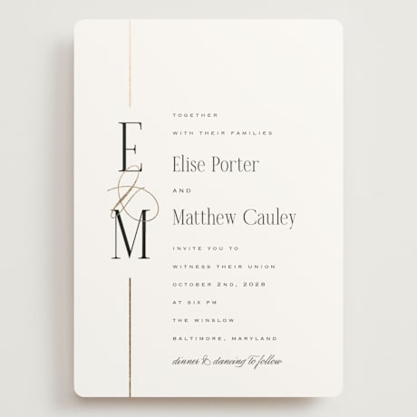 Foil-Pressed Grand Wedding Invitations