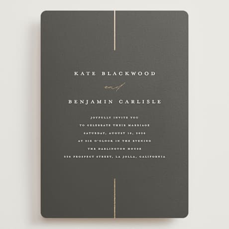 Foil-Pressed Grand Wedding Invitations