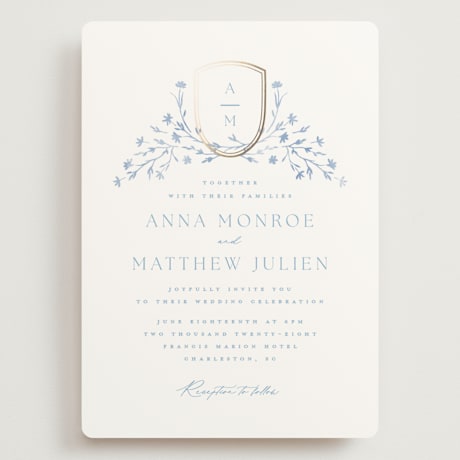 Foil-Pressed Grand Wedding Invitations