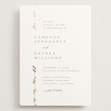 Foil-Pressed Grand Wedding Invitations