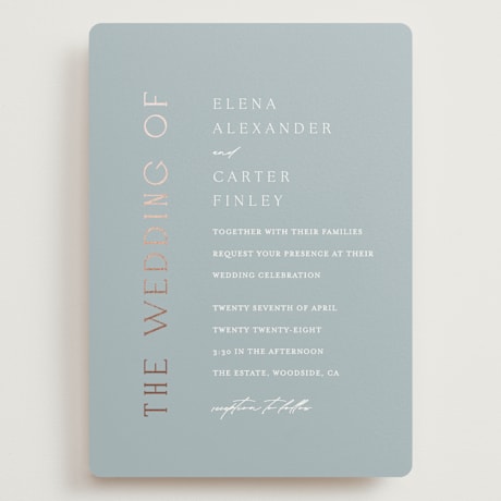 Foil-Pressed Grand Wedding Invitations
