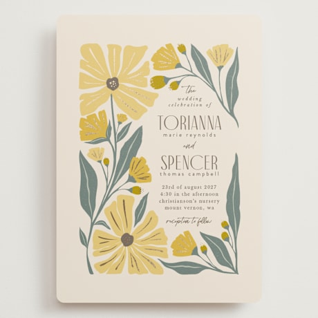 Foil-Pressed Grand Wedding Invitations