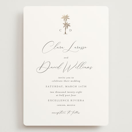 Foil-Pressed Grand Wedding Invitations