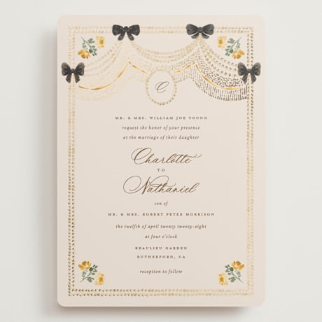 Foil-Pressed Grand Wedding Invitations