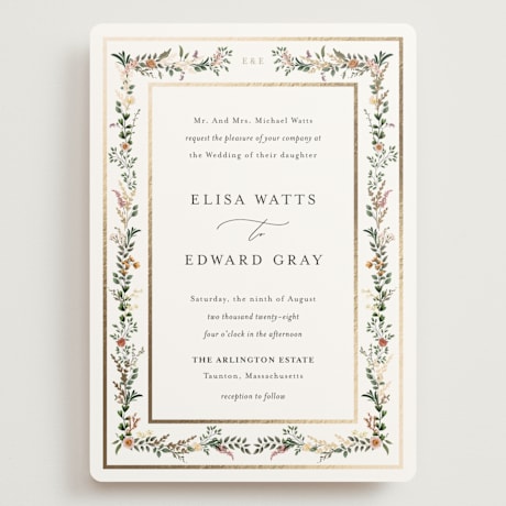 Foil-Pressed Grand Wedding Invitations
