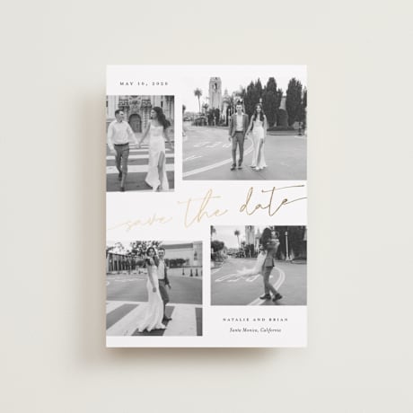 Foil-Pressed Save the Date Petite Cards