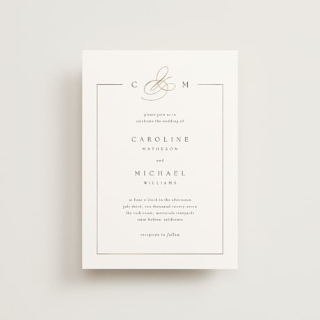 Foil-Pressed Petite Wedding Invitations