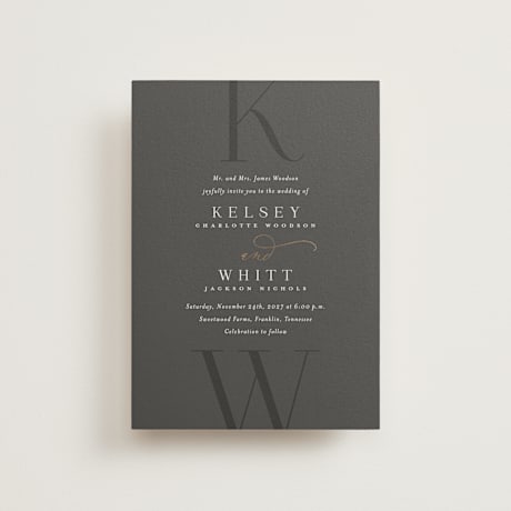 Foil-Pressed Petite Wedding Invitations