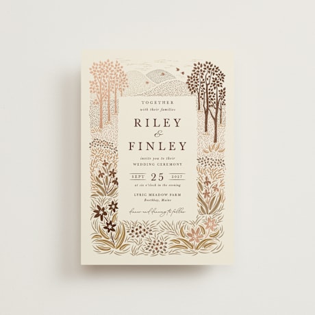 Foil-Pressed Petite Wedding Invitations