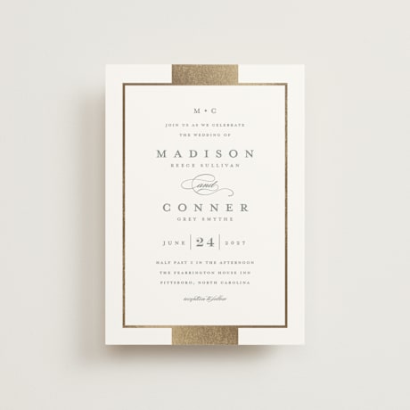 Foil-Pressed Petite Wedding Invitations
