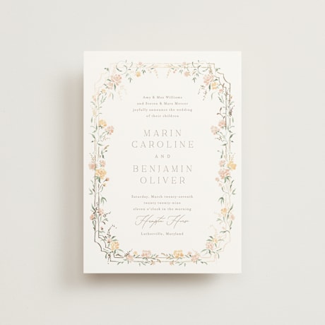Foil-Pressed Petite Wedding Invitations