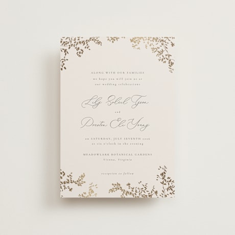 Foil-Pressed Petite Wedding Invitations