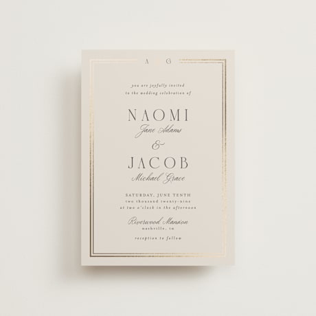 Foil-Pressed Petite Wedding Invitations