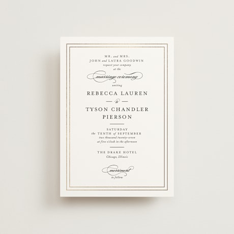Foil-Pressed Petite Wedding Invitations