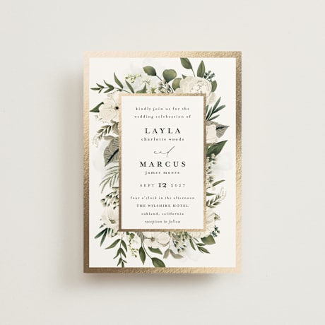Foil-Pressed Petite Wedding Invitations
