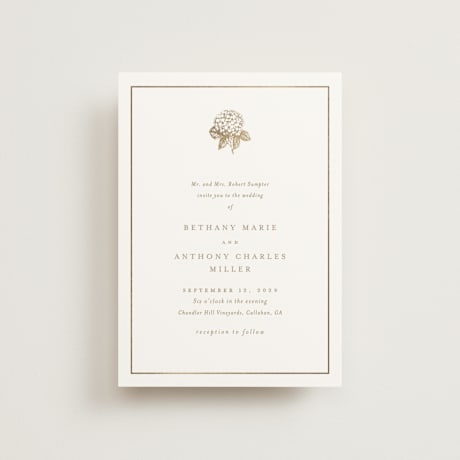 Foil-Pressed Petite Wedding Invitations