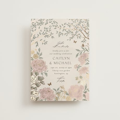 Foil-Pressed Petite Wedding Invitations