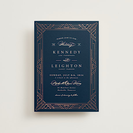 Foil-Pressed Petite Wedding Invitations