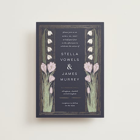 Foil-Pressed Petite Wedding Invitations