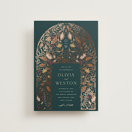 Foil-Pressed Petite Wedding Invitations