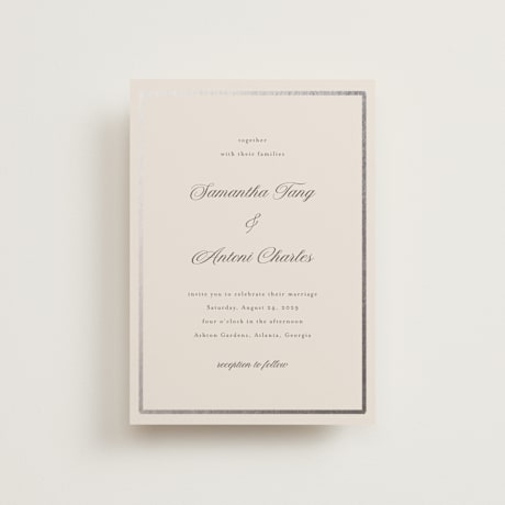Foil-Pressed Petite Wedding Invitations