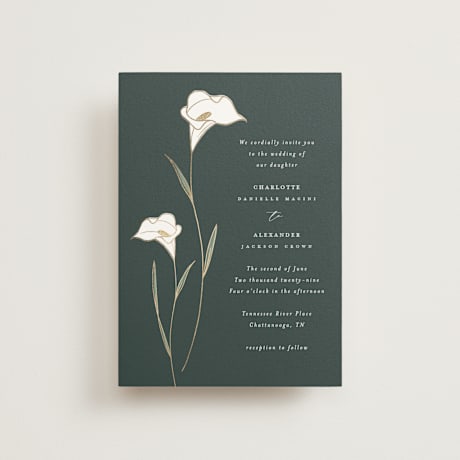 Foil-Pressed Petite Wedding Invitations