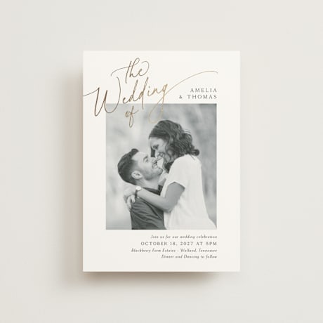 Foil-Pressed Petite Wedding Invitations