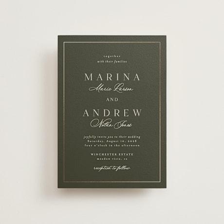 Foil-Pressed Petite Wedding Invitations
