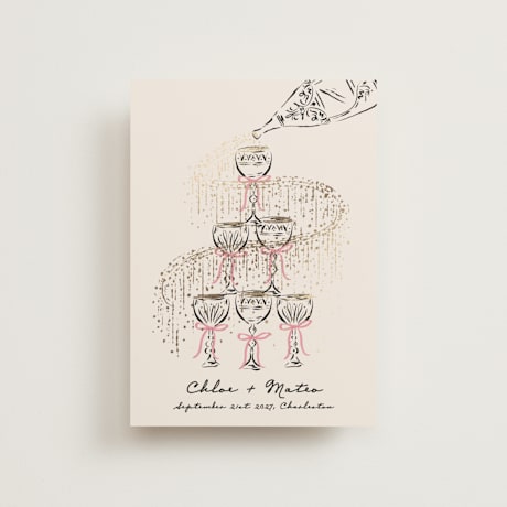 Foil-Pressed Save the Date Petite Cards