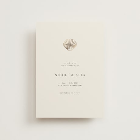 Foil-Pressed Save the Date Petite Cards