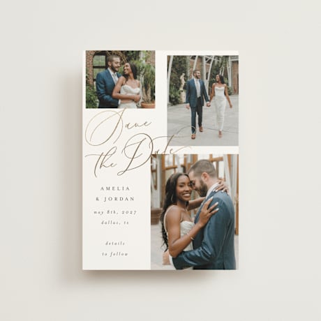 Foil-Pressed Save the Date Postcards