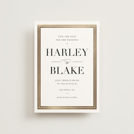 Foil-Pressed Save the Date Postcards