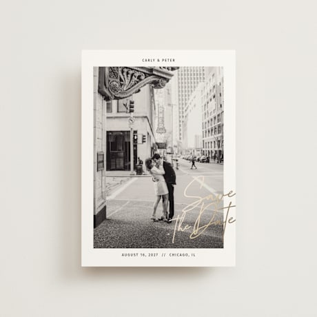 Foil-Pressed Save the Date Postcards