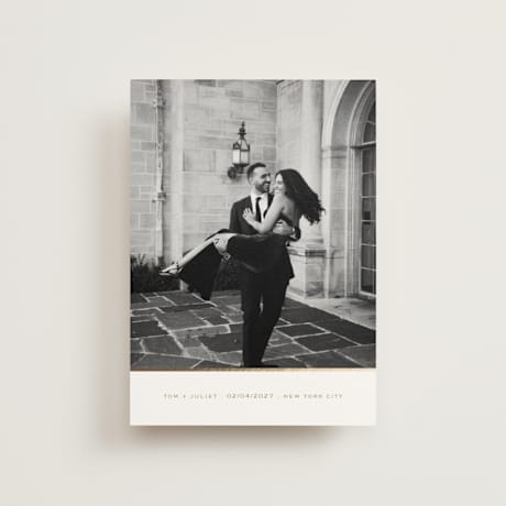 Foil-Pressed Save the Date Postcards