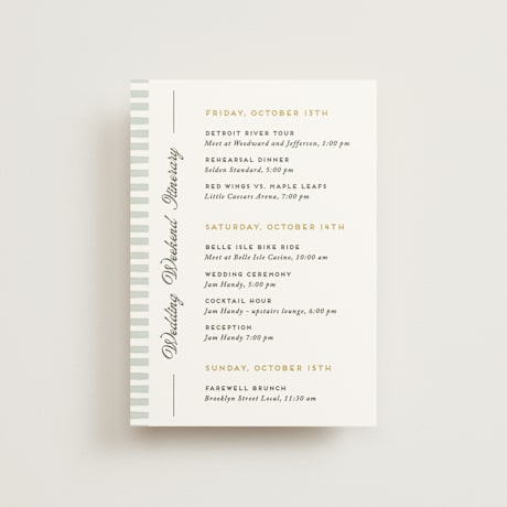 Petite Wedding Weekend Itinerary Cards
