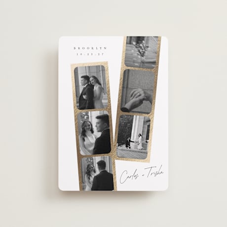 Foil-Pressed Save the Date Petite Cards