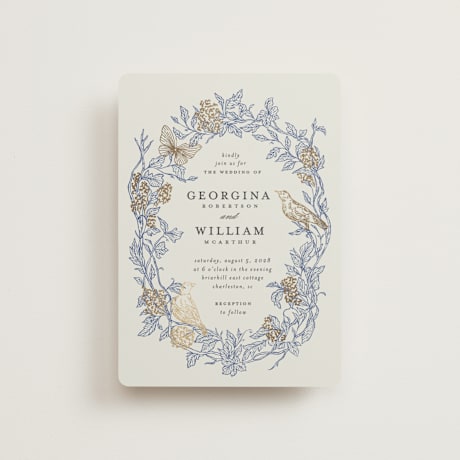 Foil-Pressed Petite Wedding Invitations